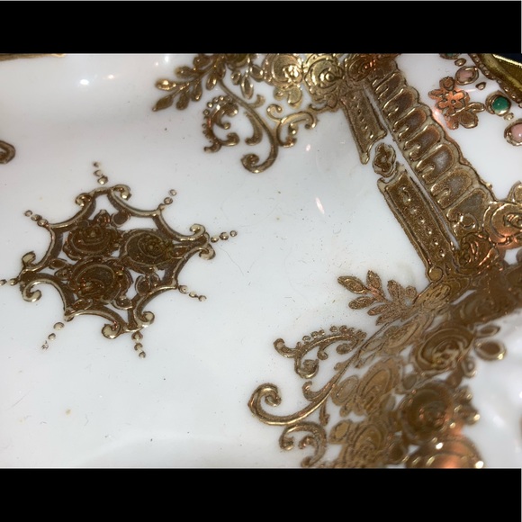 Antique Noritake Nippon Hand Painted Handled Nappy Bowl Early 1900s - Picture 10 of 16